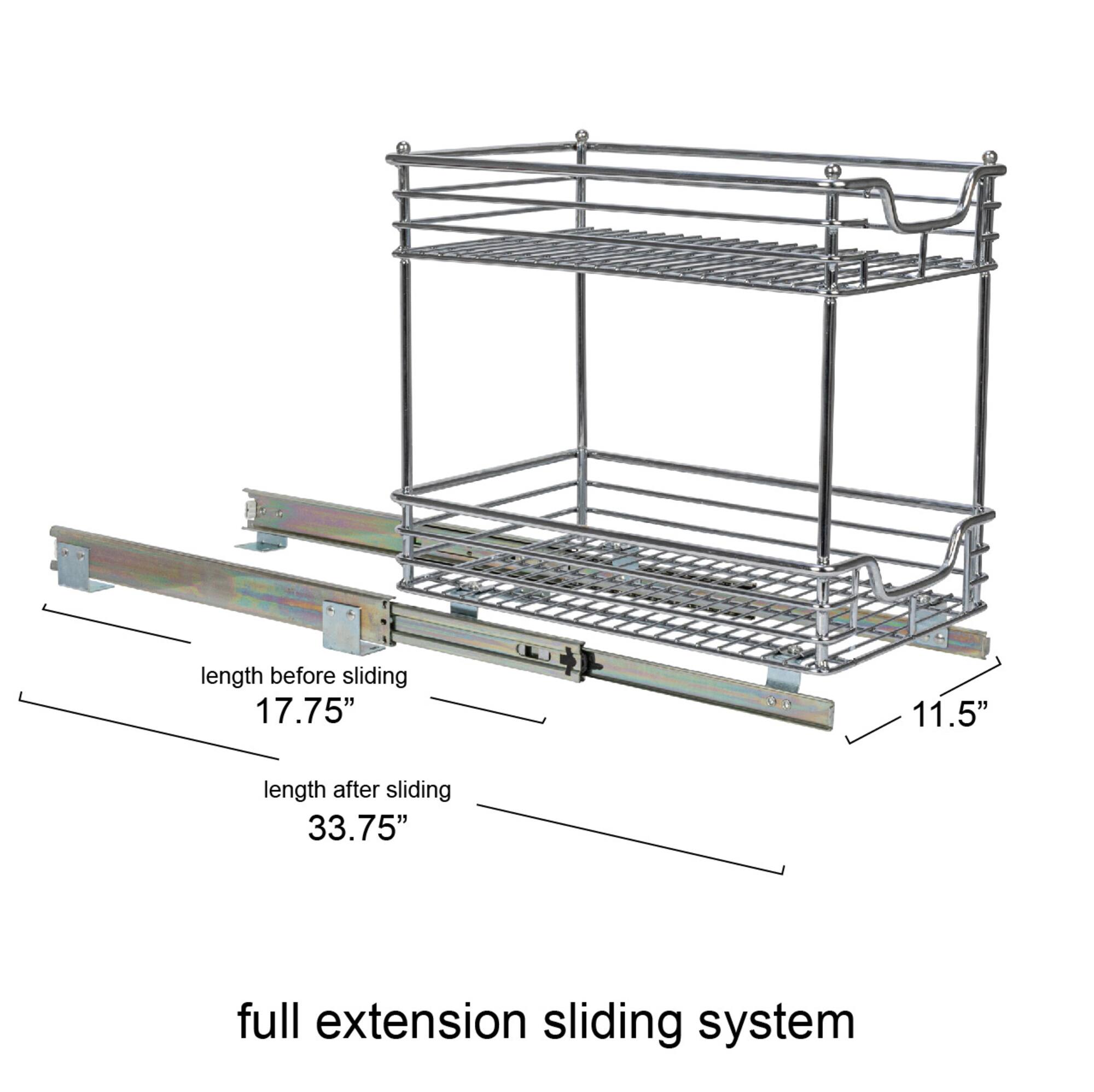 Household Essentials Glidez Chrome 2-Tier Cabinet Organizer